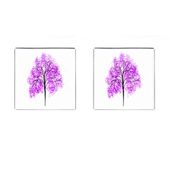 Purple Tree Cufflinks (square)