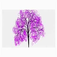 Purple Tree Large Glasses Cloth (2-side) by Nexatart