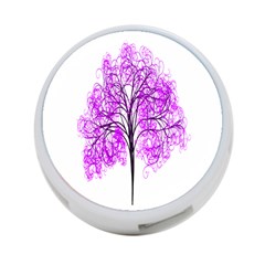 Purple Tree 4-port Usb Hub (two Sides) 