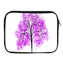 Purple Tree Apple Ipad 2/3/4 Zipper Cases by Nexatart