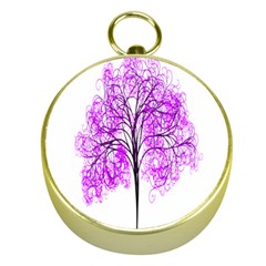 Purple Tree Gold Compasses