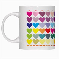 Heart Love Color Colorful White Mugs