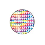 Heart Love Color Colorful Hat Clip Ball Marker (10 pack) Front