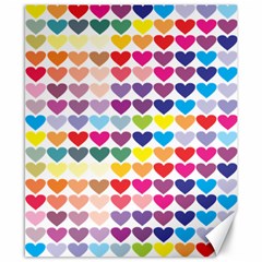 Heart Love Color Colorful Canvas 8  X 10  by Nexatart