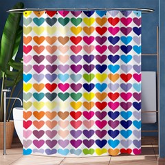 Heart Love Color Colorful Shower Curtain 60  X 72  (medium)  by Nexatart