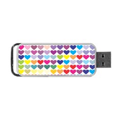 Heart Love Color Colorful Portable Usb Flash (one Side) by Nexatart