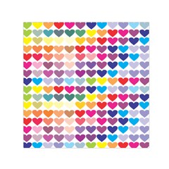 Heart Love Color Colorful Small Satin Scarf (square)