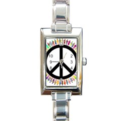 Male Man Boy Masculine Sex Gender Rectangle Italian Charm Watch by Nexatart