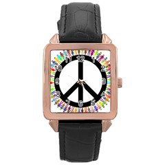 Male Man Boy Masculine Sex Gender Rose Gold Leather Watch  by Nexatart