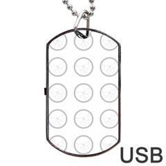 Butterfly Wallpaper Background Dog Tag Usb Flash (two Sides) by Nexatart