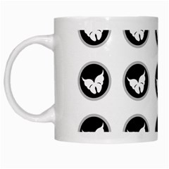 Butterfly Wallpaper Background White Mugs by Nexatart