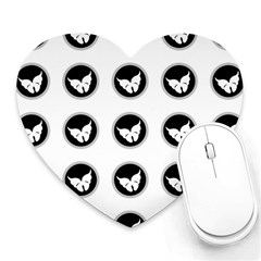 Butterfly Wallpaper Background Heart Mousepads by Nexatart