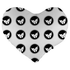 Butterfly Wallpaper Background Large 19  Premium Heart Shape Cushions by Nexatart