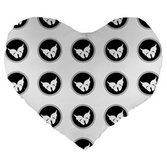 Butterfly Wallpaper Background Large 19  Premium Flano Heart Shape Cushions by Nexatart