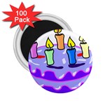 Cake Happy Birthday 2.25  Magnets (100 pack)  Front