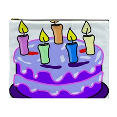 Cake Happy Birthday Cosmetic Bag (xl) by Nexatart