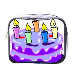 Cake Happy Birthday Mini Toiletries Bags by Nexatart