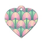 Seamless Pattern Seamless Design Dog Tag Heart (One Side) Front