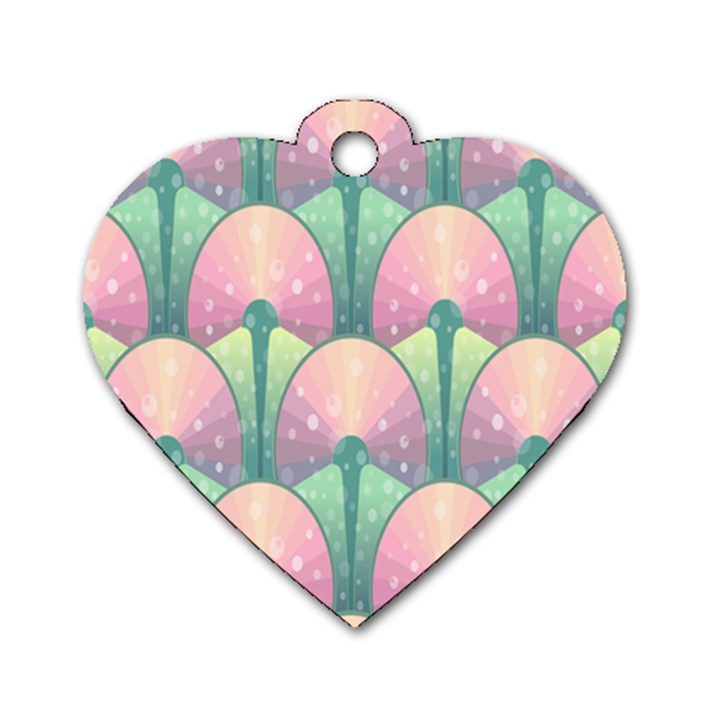 Seamless Pattern Seamless Design Dog Tag Heart (One Side)