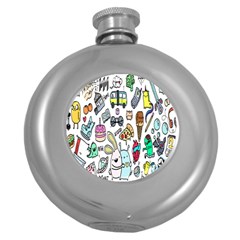 Story Of Our Life Round Hip Flask (5 Oz) by Nexatart