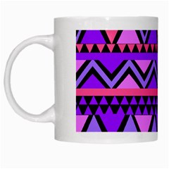 Seamless Purple Pink Pattern White Mugs by Nexatart