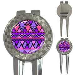 Seamless Purple Pink Pattern 3-in-1 Golf Divots by Nexatart