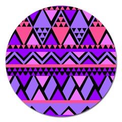 Seamless Purple Pink Pattern Magnet 5  (round)