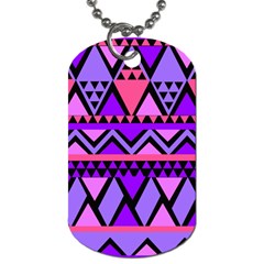 Seamless Purple Pink Pattern Dog Tag (two Sides)