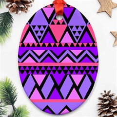 Seamless Purple Pink Pattern Oval Ornament (two Sides) by Nexatart