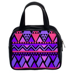 Seamless Purple Pink Pattern Classic Handbags (2 Sides) by Nexatart