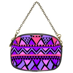 Seamless Purple Pink Pattern Chain Purses (one Side) 