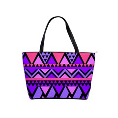 Seamless Purple Pink Pattern Shoulder Handbags by Nexatart