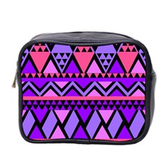 Seamless Purple Pink Pattern Mini Toiletries Bag 2-side