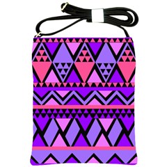 Seamless Purple Pink Pattern Shoulder Sling Bags