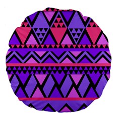 Seamless Purple Pink Pattern Large 18  Premium Flano Round Cushions