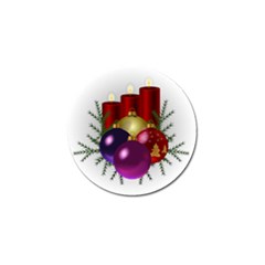 Candles Christmas Tree Decorations Golf Ball Marker (4 pack)