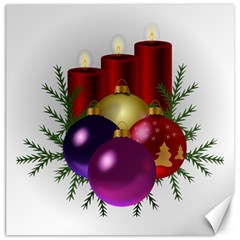 Candles Christmas Tree Decorations Canvas 12  x 12  