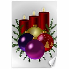 Candles Christmas Tree Decorations Canvas 24  x 36 