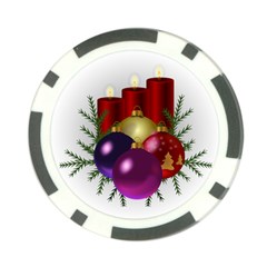 Candles Christmas Tree Decorations Poker Chip Card Guard (10 pack)