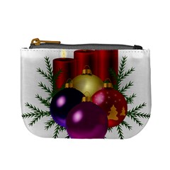 Candles Christmas Tree Decorations Mini Coin Purses by Nexatart