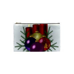 Candles Christmas Tree Decorations Cosmetic Bag (Small) 