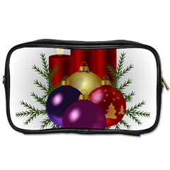 Candles Christmas Tree Decorations Toiletries Bags 2-side by Nexatart