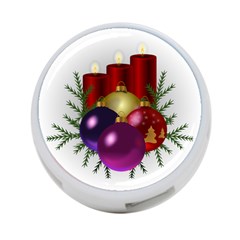 Candles Christmas Tree Decorations 4-port Usb Hub (two Sides)  by Nexatart