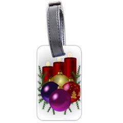 Candles Christmas Tree Decorations Luggage Tags (Two Sides)