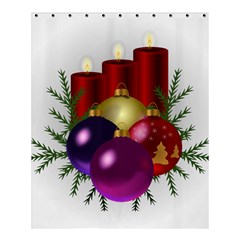 Candles Christmas Tree Decorations Shower Curtain 60  x 72  (Medium) 