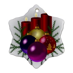 Candles Christmas Tree Decorations Ornament (Snowflake)