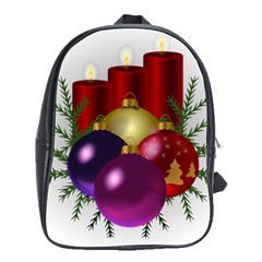 Candles Christmas Tree Decorations School Bags (XL) 