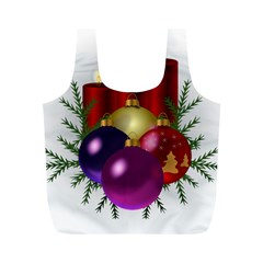 Candles Christmas Tree Decorations Full Print Recycle Bags (M) 