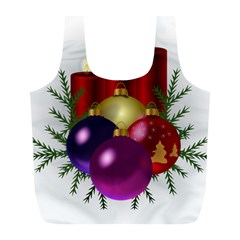 Candles Christmas Tree Decorations Full Print Recycle Bags (L) 