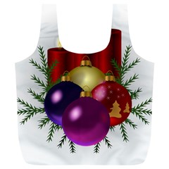 Candles Christmas Tree Decorations Full Print Recycle Bags (L) 